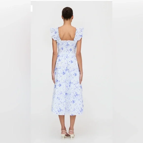 Hill house Floral Blue and White Women's Dress S - Picture 4 of 9